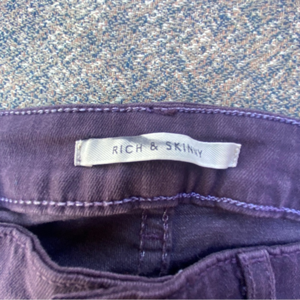 Rich & Skinny Purple Skinny Jeans size 28 6 - Picture 7 of 12